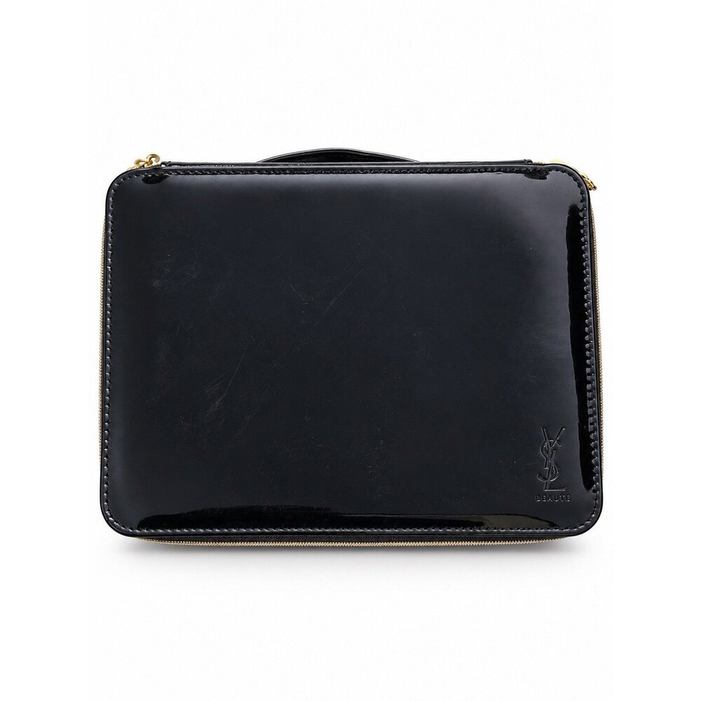 Yves Saint Laurent YSL Beauté Black Patent Vanity Train Case Unused